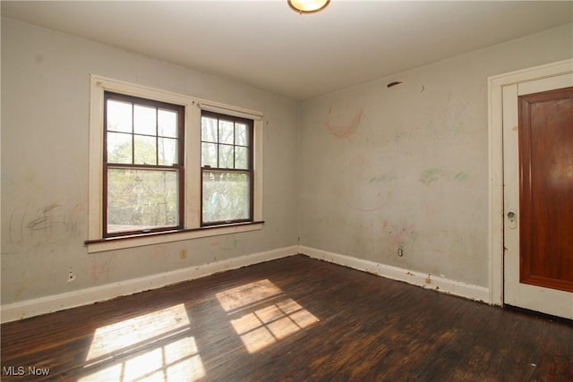 132 Jennette Dr, Boardman, OH 44512 - spare room with baseboards and dark wood finished floors