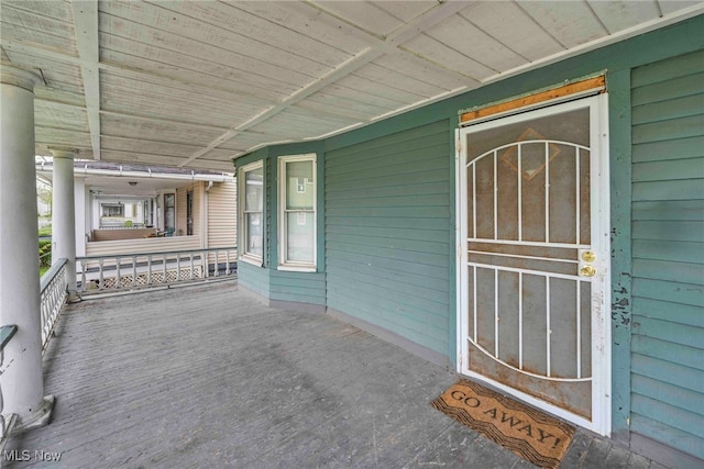 view of patio / terrace with a porch