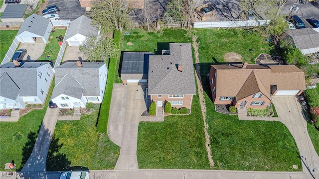 birds eye view of property featuring a residential view