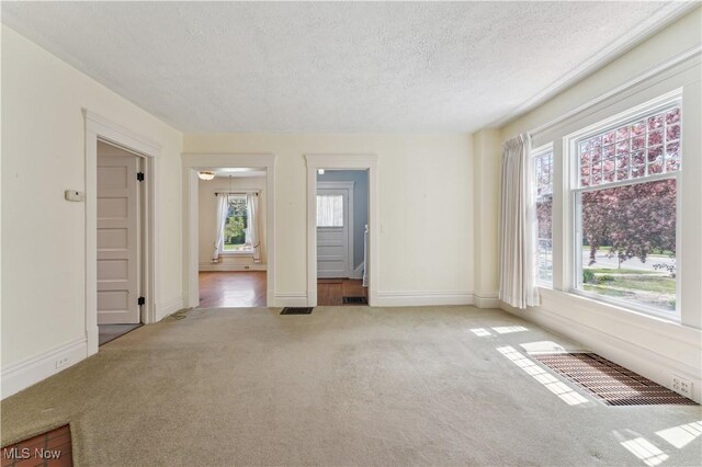162 S Cedar St, Oberlin, OH 44074 - empty room featuring carpet flooring, a textured ceiling, and baseboards