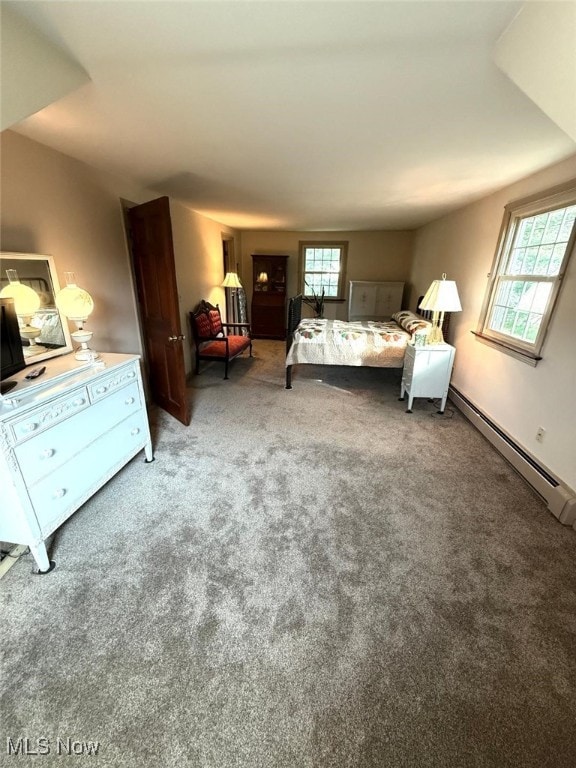 422 Glenwoods Ct, Boardman, OH 44512 - carpeted bedroom featuring a baseboard radiator and multiple windows
