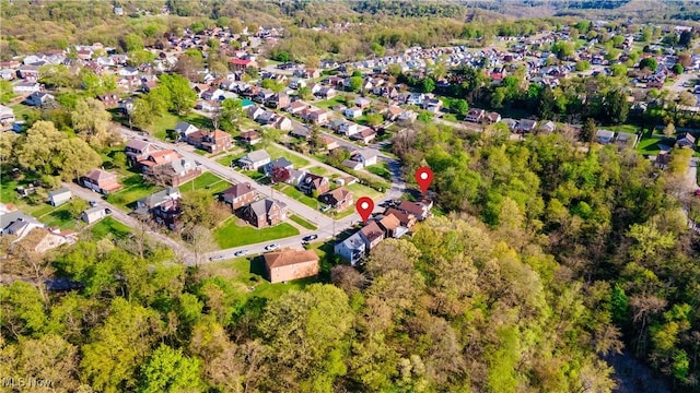 birds eye view of property featuring a residential view