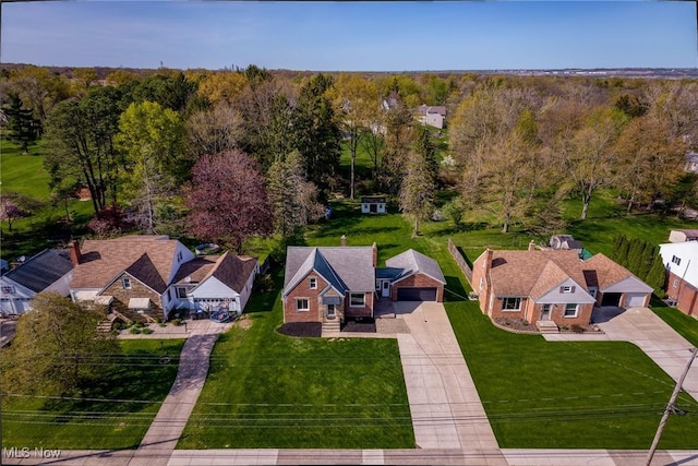 bird's eye view with a residential view