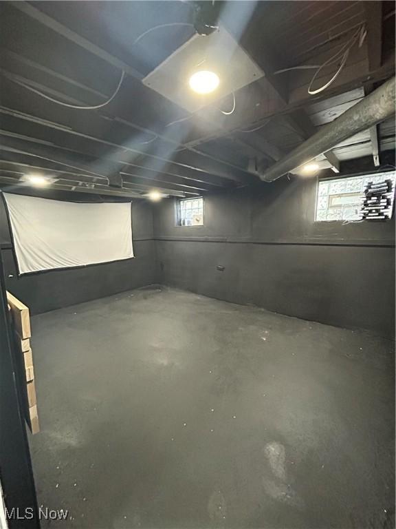 view of basement