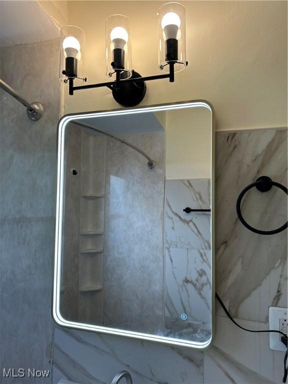 details with a shower