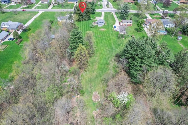 bird's eye view featuring a residential view