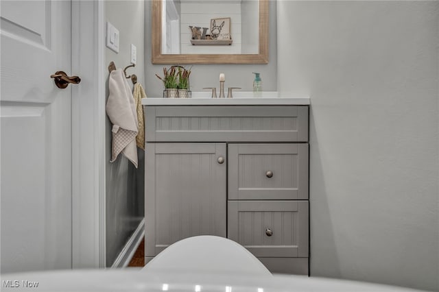 bathroom with vanity
