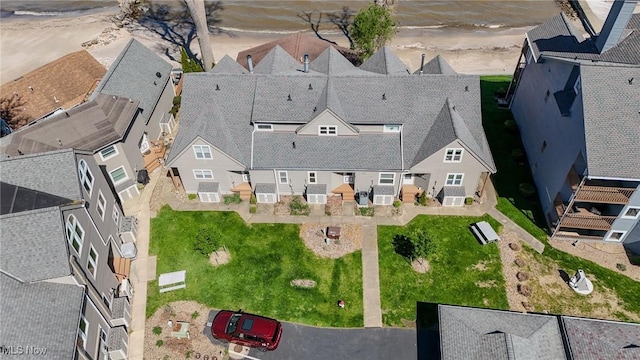 drone / aerial view with a residential view