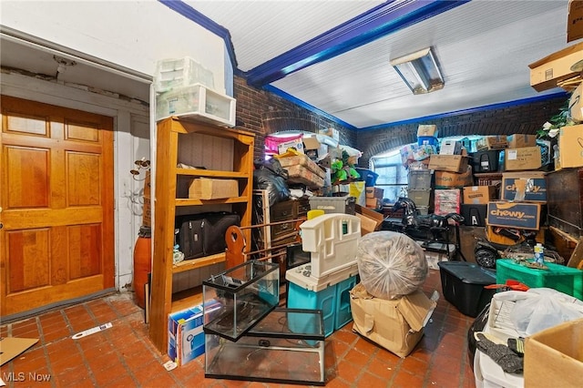 view of storage area