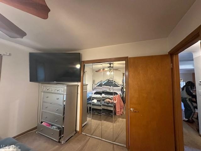 bedroom featuring a closet