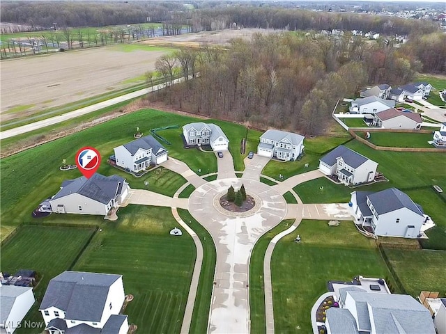 bird's eye view featuring a residential view