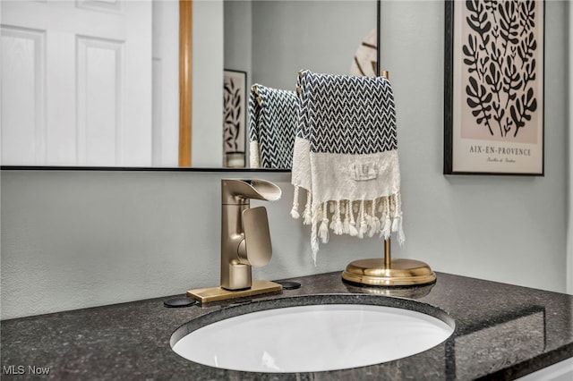 interior details with vanity