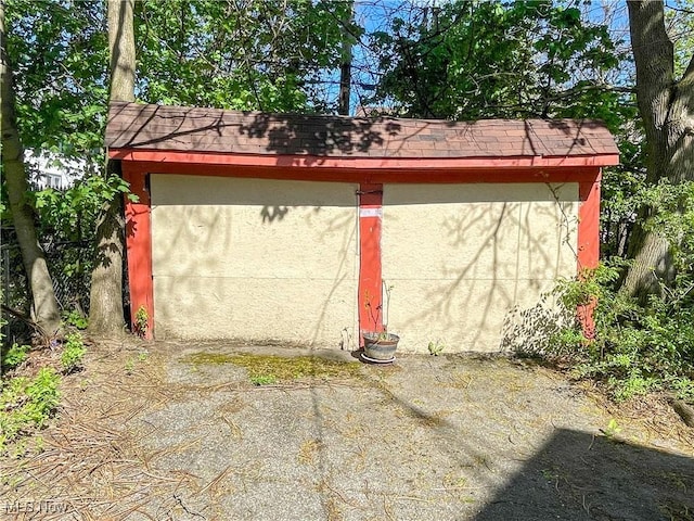 view of shed