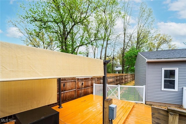 wooden deck with fence
