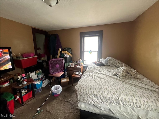 bedroom with carpet floors