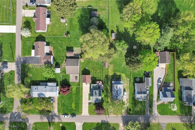 bird's eye view featuring a residential view