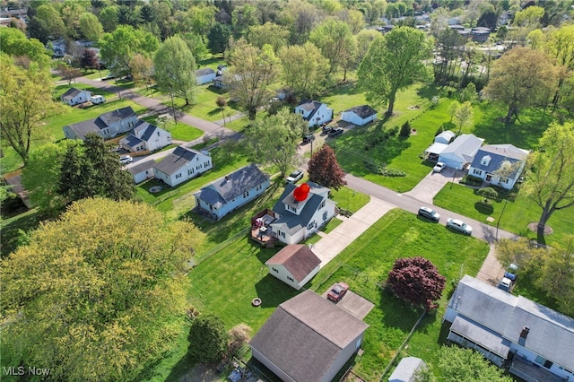 bird's eye view featuring a residential view