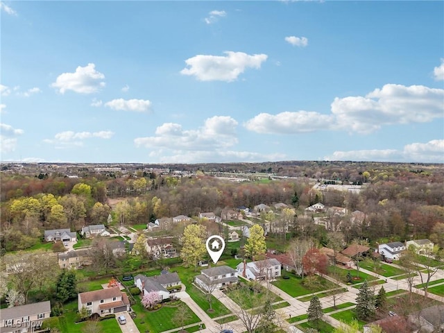 birds eye view of property featuring a residential view