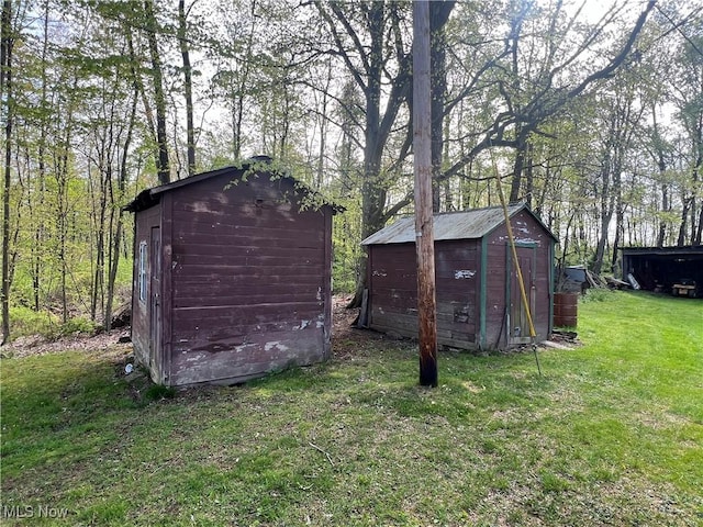 view of shed
