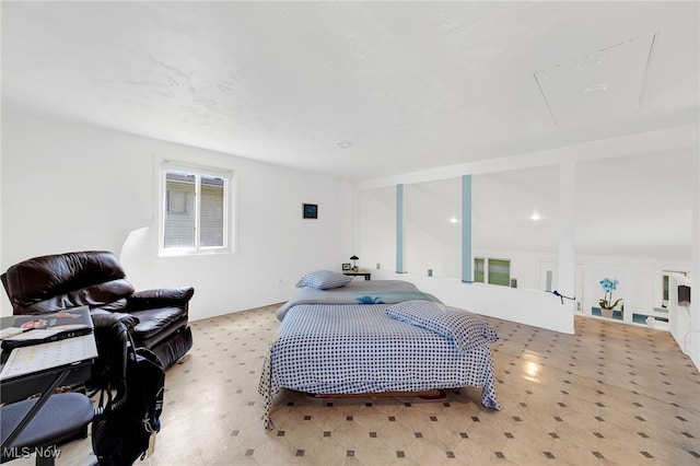 interior space with tile patterned floors