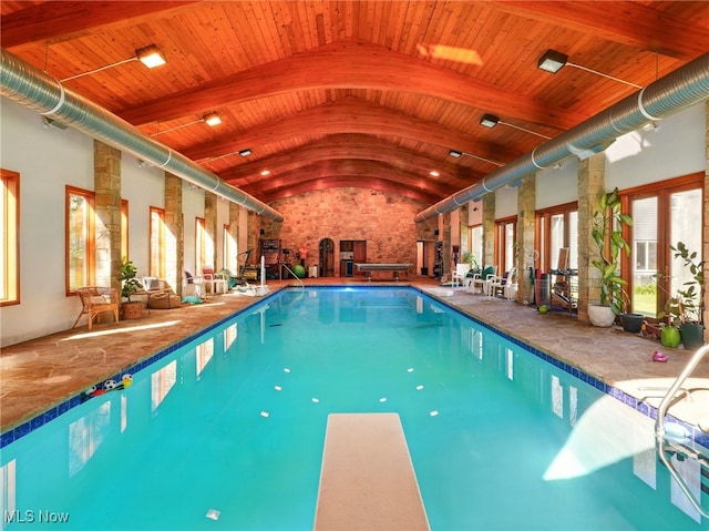 16165 Thompson Rd, Thompson, OH 44086 - indoor pool with a diving board