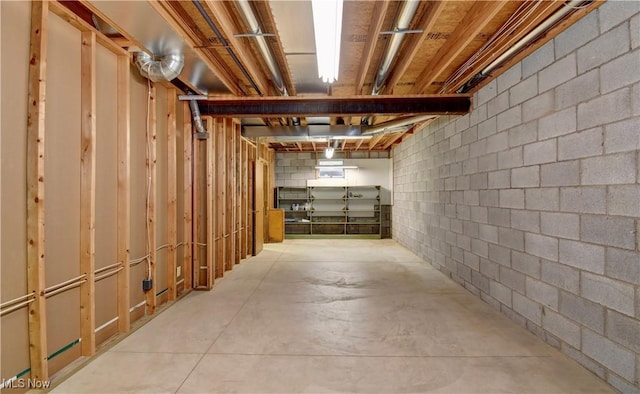 1423 N Wooster Ave, Dover, OH 44622 - unfinished below grade area featuring concrete block wall