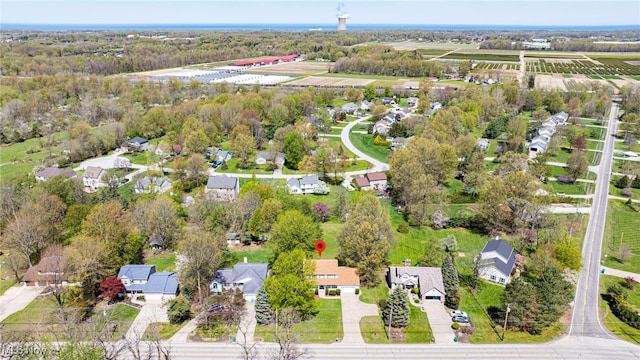 aerial view with a residential view