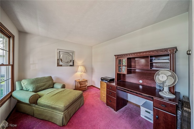 office featuring carpet floors and baseboards