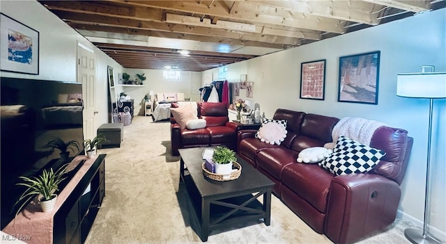 view of carpeted living room