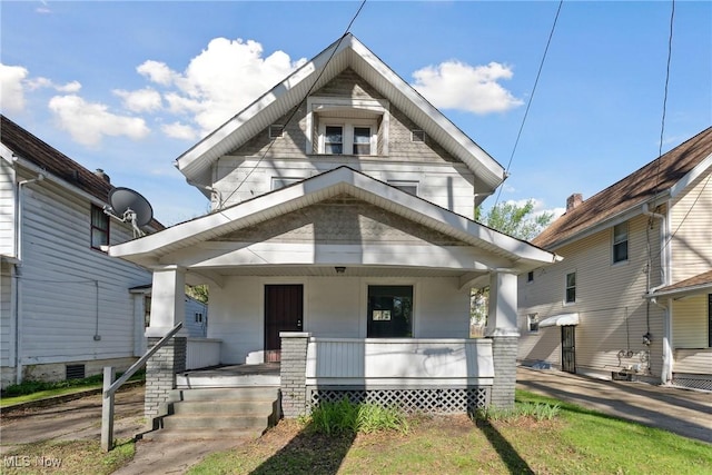 view of front of house with a porch