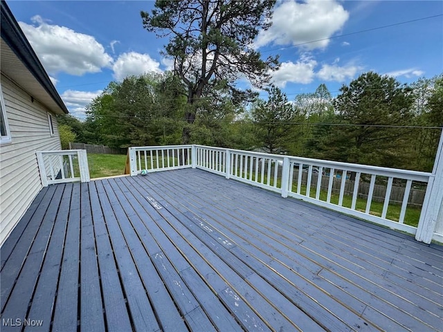 1160 Bethel Rd, Marietta, OH 45750 - wooden terrace with a lawn and fence