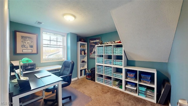 431 Somerset Dr, Chagrin Falls, OH 44022 - carpeted office space featuring a textured ceiling and visible vents