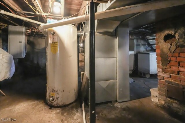 utilities featuring gas water heater