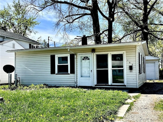exterior space with a front yard