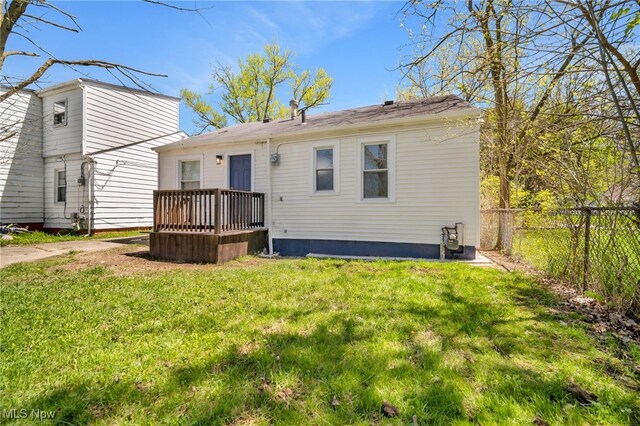 4392 E 144th St, Cleveland, OH 44128 - back of house featuring a wooden deck