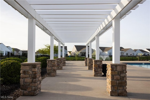 601 Cedar Crest Dr, Elyria, OH 44035 - view of patio / terrace with a pergola and a residential view