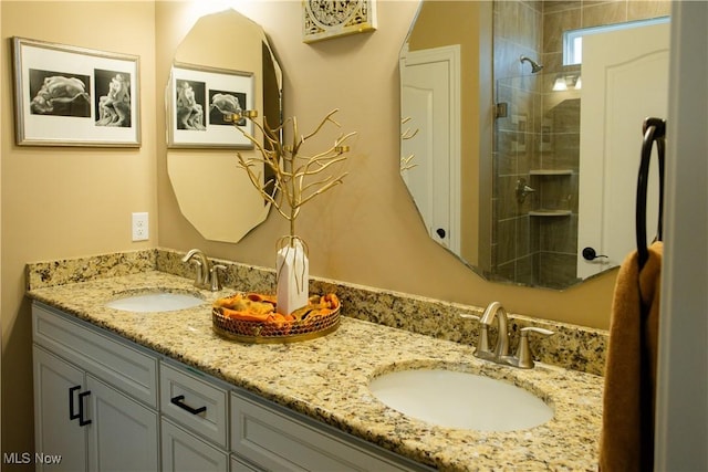 601 Cedar Crest Dr, Elyria, OH 44035 - full bathroom with double vanity and tiled shower