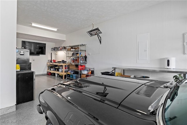 garage featuring electric panel