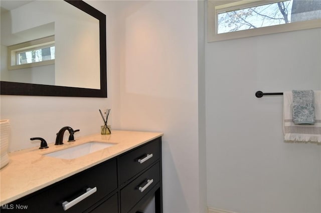 bathroom with vanity