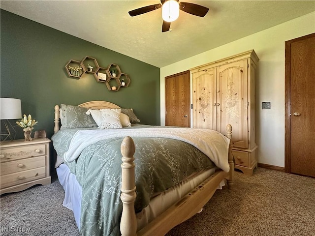 1218 Ohltown Mcdonald Rd, Mineral Ridge, OH 44440 - bedroom with carpet floors and ceiling fan