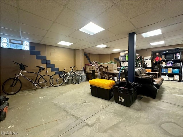 1218 Ohltown Mcdonald Rd, Mineral Ridge, OH 44440 - garage with concrete block wall