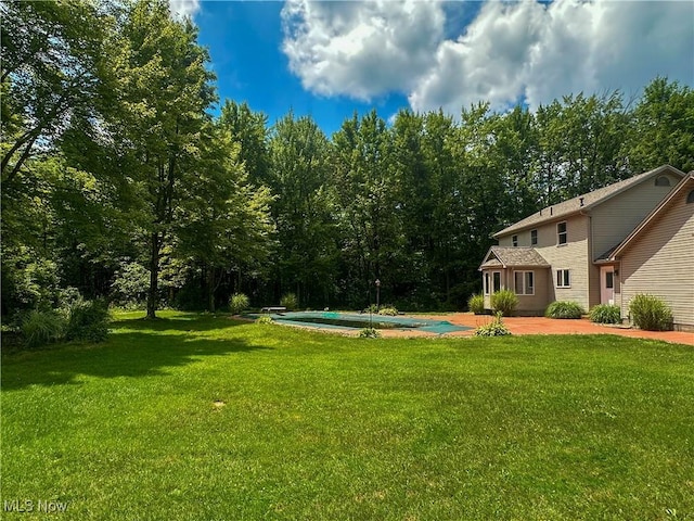 1218 Ohltown Mcdonald Rd, Mineral Ridge, OH 44440 - view of green lawn with an outdoor pool and a patio