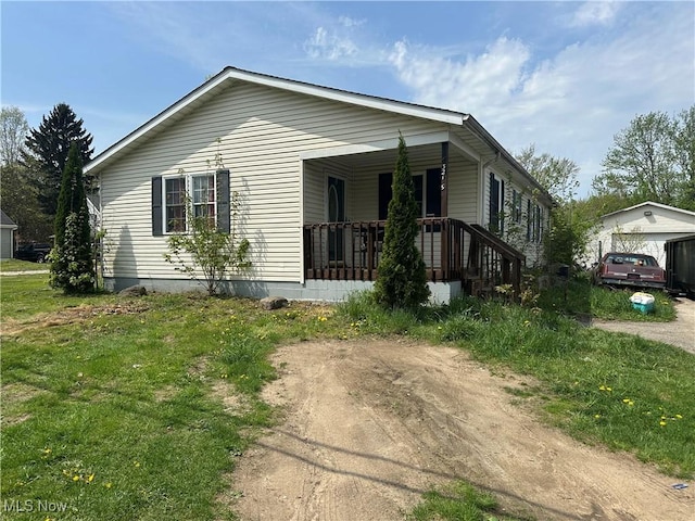 view of front of home with covered porch