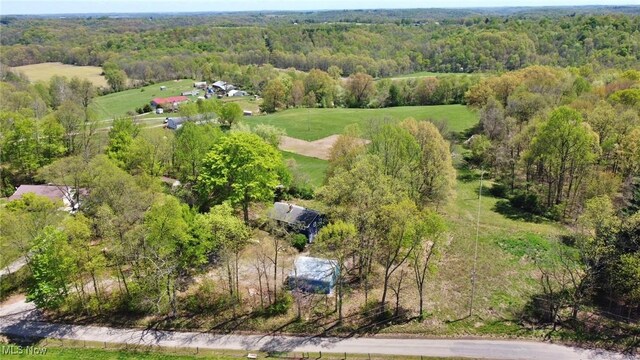 6720 Prior Rd, Nashport, OH 43830 - drone / aerial view featuring a rural view and a forest view
