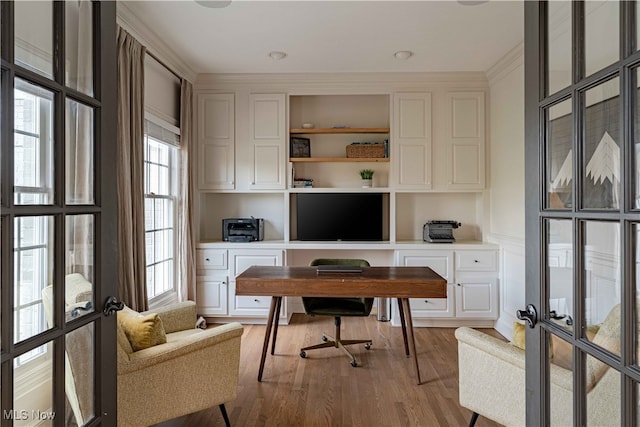 3340 Woodling Way, Medina, OH 44256 - home office featuring light wood finished floors