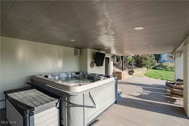 3340 Woodling Way, Medina, OH 44256 - view of patio featuring a hot tub