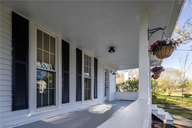 view of patio with covered porch