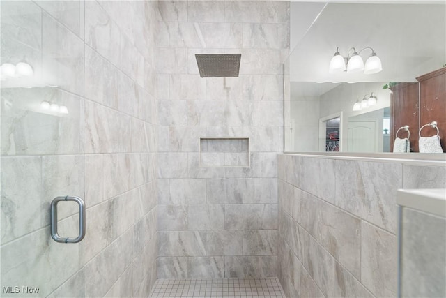 full bathroom with a stall shower