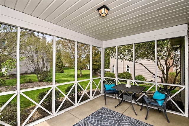 view of sunroom