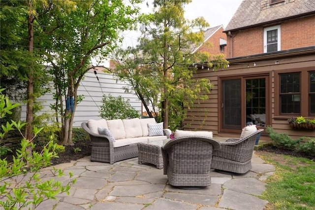 view of patio / terrace with an outdoor living space